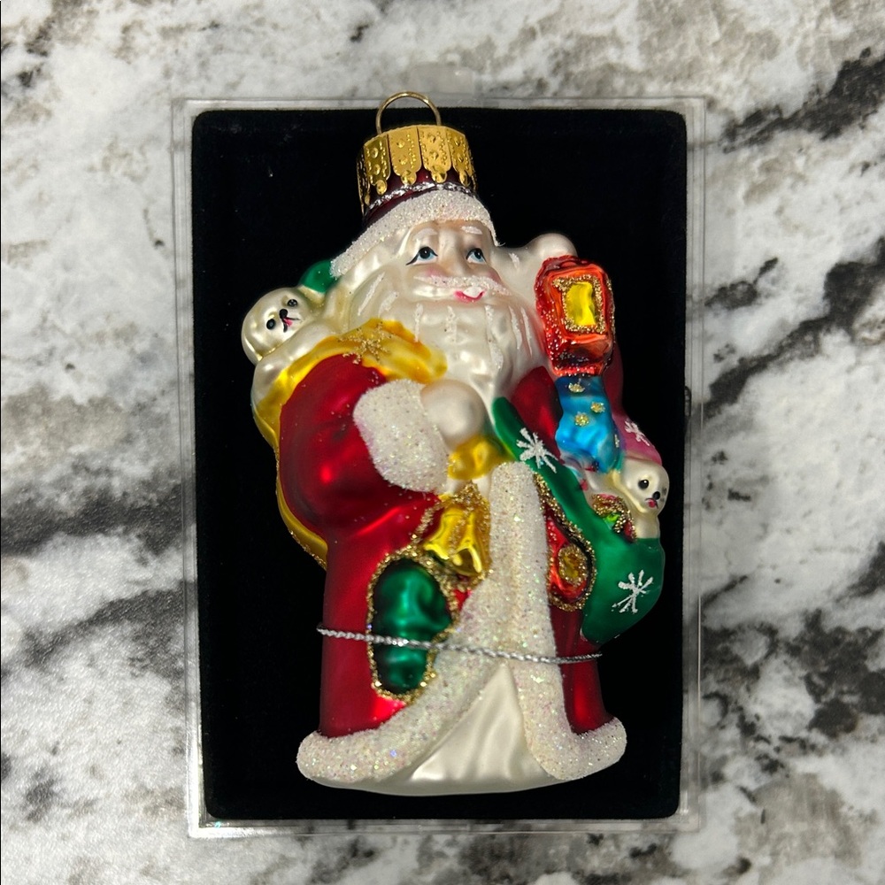 2006 Santa Claus Blown Glass Christmas Tree Ornament